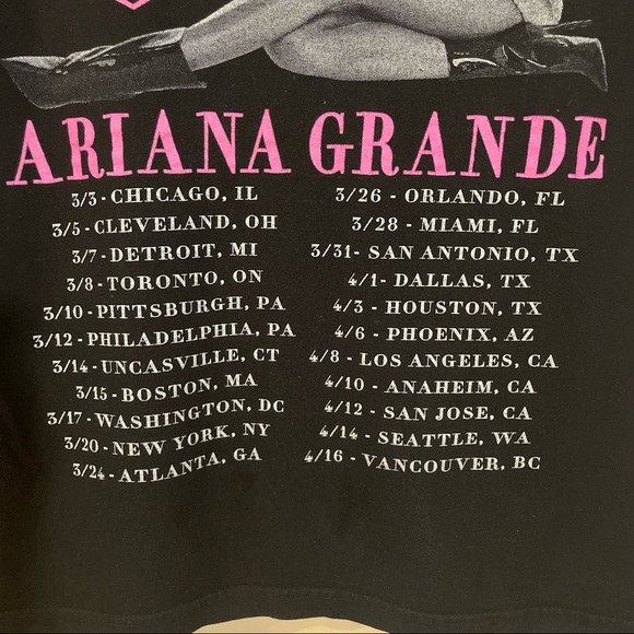 Ariana Grande 2015 Honeymoon Tour Concert T-Shirt Size Medium - Picture 11 of 12
